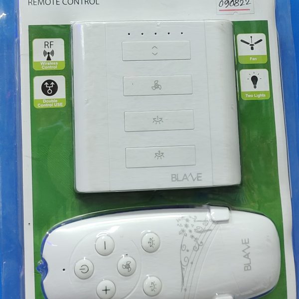 Blaze Remote Control Switch (1 Fan with Regulator And 2 Light)