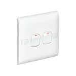 Super Star Slim Two Gang One Way Switch