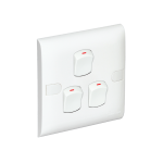 Super Star Slim Three Gang One Way Switch