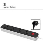 Multi Plug With Cable-3M- black