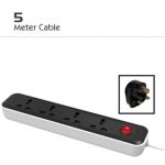 Multi Plug With Cable-5M- black