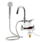 Electric Instant Hot Water Tap With Hand Shower, Digital Display Tankless Electric Faucet, Digital Bathroom Heater