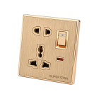 Glamour Two & Three Pin Multi Socket With Switch