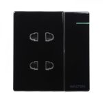 WC2PS 2 Pin Socket with Switch - Crystal Series