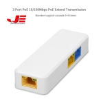 Long distance 3 port poe ethernet extender 10/100M poe transmission extend for camera system