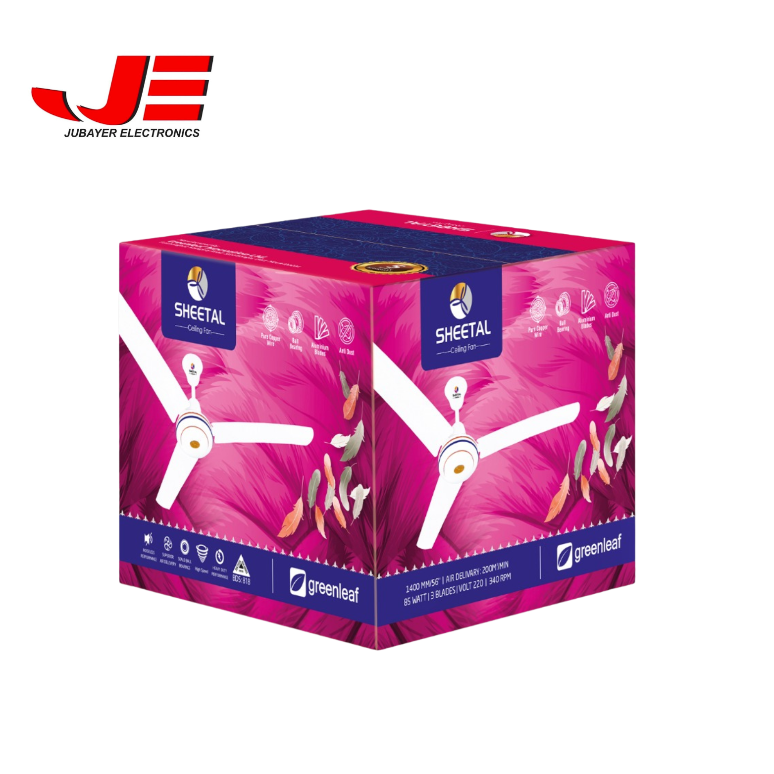 Sheetal Greenleaf SHEETAL Ceiling Fan 56" - Image 1