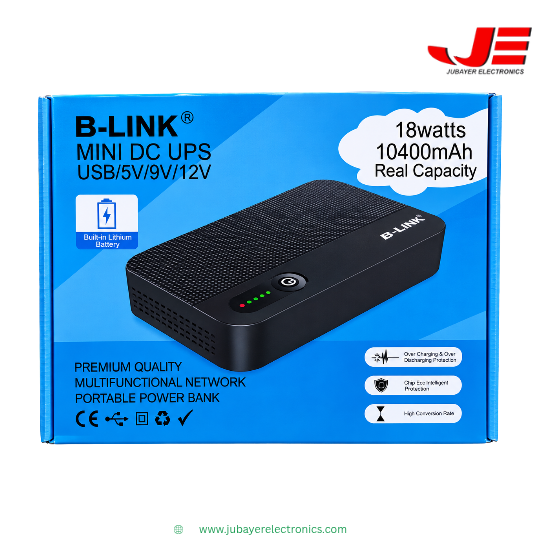 www.jubayerelectronics.com_20260928_003524_0000 B-Link DV Mini UPS for wifi router 8hrs power backup 5+9+12 Volts 3 Output - Image 1
